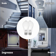 Carica l'immagine nel visualizzatore di Gallery, Lampadina con Sensore di Movimento E27 9W = 60W 900LM 6000K 2 Pezzi
