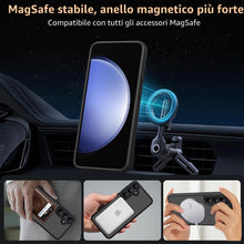 Carica l'immagine nel visualizzatore di Gallery, Pnakqil Magnetica Cover per Samsung Galaxy S23 FE Compatibile con MagSafe con 2 Vetro Temperato,Custodia Traslucida Opac