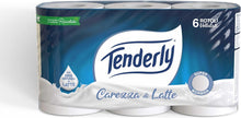 Carica l'immagine nel visualizzatore di Gallery, Tenderly Carezza di Latte, 6 Rotoli di Carta Igienica Morbidissima 2 Veli, Realizzata con Fibre 100% Naturali di Latte, Made in Italy