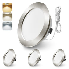Carica l'immagine nel visualizzatore di Gallery, ALUSSO LIGHTING Set di 3 Faretti LED da Incasso, 12V led integrati 4W Cavo di Collegamento da 60 cm,3CCT 3000K Bianco Ca