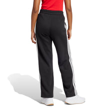 Carica l'immagine nel visualizzatore di Gallery, adidas Femme Essentials 3-Stripes Open Hem Fleece Pants, Black/White, L