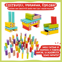 Carica l'immagine nel visualizzatore di Gallery, Nene Toys Torre Magica Colorata in Legno con Animali – Gioco Educativo da Tavolo per Bambini - Gioco Didattico 4 in 1 per Bambini da 3 a 9 Anni – Giocattolo Ideale Come Regalo per Genitori e Figli