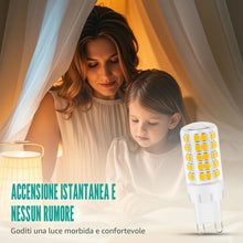 Carica l'immagine nel visualizzatore di Gallery, Lampadina LED G9, 8 W, luce bianca calda, 3000 K, GU9, equivalente a lampadina alogena da 60 W, 80 W, senza sfarfallio, 