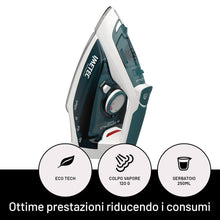 Carica l&#39;immagine nel visualizzatore di Gallery, Imetec ZeroCalc Z1 2500 - Ferro da Stiro a vapore - Tecnologia Anticalcare -Piastra Acciaio Inox - 2200 Watt, Colpo Vapore 120 g - Tecnologia a risparmio energetico, Funzione Calc Clean
