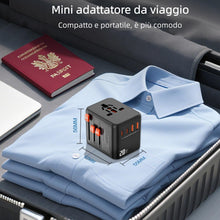 Carica l'immagine nel visualizzatore di Gallery, Adattatore Universale da Viaggio con 2 USB-C e 2 USB-A (PD 20W)