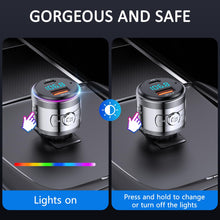 Carica l'immagine nel visualizzatore di Gallery, LENCENT Trasmettitore FM Bluetooth 5.3, PD 20W &amp; QC 3.0 18W Ricarica Veloce, Adattatore Bluetooth per Auto, Wireless FM Radio, Cancellazione del Rumore, Chiamate in Vivavoce, Hi-Fi Musica, 7 Luci LED