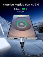 Carica l&#39;immagine nel visualizzatore di Gallery, UGREEN Cavo USB C PD 60W, Cable Type C Compatible con iPhone 17 Pro Max Air/16/15 Plus Pro Max, iPad Air, Galaxy S25/S24/S23/S22/A54, Redmi, Pixel 9/8/7, PS5, Drone, ecc 1M