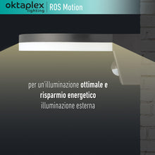 Carica l'immagine nel visualizzatore di Gallery, Oktaplex Ros lampada da esterno a parete con sensore LED 14.6 W antracite