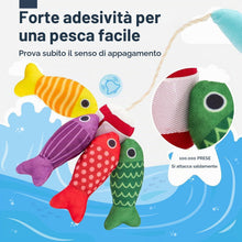 Carica l'immagine nel visualizzatore di Gallery, Gioco Pesca Magnetico per Bambini – Set Morbido in Tessuto con 15 Pesci e Secchielli, Giocattolo Educativo Montessori 1-