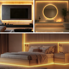 Carica l&#39;immagine nel visualizzatore di Gallery, BERIXDEEP Striscia LED COB 1 Metri con Cavo USB 1.5 m, larghezza 8 mm, CRI 92+, 5 V per retroilluminazione TV, testiera, sottopensile, Striscia LED Bianco Caldo per illuminazione Aggiuntiva, 3000K