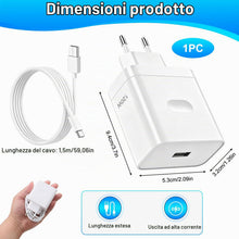 Carica l'immagine nel visualizzatore di Gallery, Caricatore Rapido 120W SUPER VOOC con Cavo USB C 1.5M 8A
