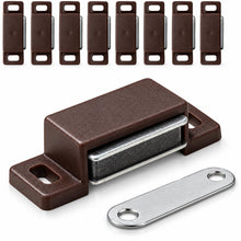 Carica l'immagine nel visualizzatore di Gallery, IPEA 10x Chiusure Magnetiche per Mobili, Porte, Armadi, Cassetti – 10 PEZZI – Marrone – Chiusura Magnetica con Calamita 