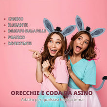 Carica l'immagine nel visualizzatore di Gallery, Set 2 Pezzi set di Costumi Animali Fascia，Cerchietto per Orecchie di Animale Cerchietto con Orecchie da Gatto