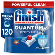 Carica l&#39;immagine nel visualizzatore di Gallery, Finish Quantum Infinity Shine Pastiglie Lavastoviglie, 120 Capsule Lavastoviglie, Detergenti per Lavastoviglie per una Pulizia e Brillantezza Efficace