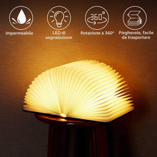Carica l'immagine nel visualizzatore di Gallery, Lampada a LED, pieghevole, lampada da libro, luce illuminazione d'atmosfera, ricaricabile tramite USB, bianca calda, not