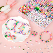 Carica l'immagine nel visualizzatore di Gallery, RUBY 1800 perline da infilare per bambini, perline fai da te per braccialetti fai da te, in argilla polimerica, set di c