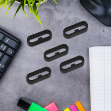 Carica l'immagine nel visualizzatore di Gallery, 6 cinturini per orologio Garmin in silicone, anello di ricambio per orologio da polso, 22 mm, 18 mm, colore nero, in gom
