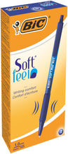Carica l'immagine nel visualizzatore di Gallery, BIC Soft FeelClic Grip Penna a Sfera, a Scatto, Punta Media da 1,0mm, Confezione da 12 Pezzi, Colore Blu