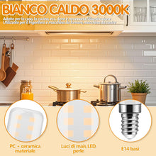 Carica l'immagine nel visualizzatore di Gallery, Ddlisu Lampadina LED per frigorifero E14, 3W Bianco Caldo 3000K, 300LM, Lampade a Vite Edison E14 per Frigorifero, Cappa