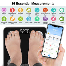 Carica l'immagine nel visualizzatore di Gallery, Bilancia Pesapersone Digitale Professionale, INSMART Bilancia Impedenziometrica Smart Bluetooth con 13 Indici di Misurazione Pesa Persone, Massa Grassa e Magra, BMI, Massa Muscolare o Ossea, 180KG