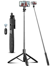 Carica l'immagine nel visualizzatore di Gallery, 180cm Bastone Selfie Treppiede per Telefono, Treppiede Smartphone Selfie Stick Stabile con Telecomando Estensibile Treppiedi per Cellulari Compatibile con iPhone/Samsung, Camera