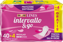 Carica l'immagine nel visualizzatore di Gallery, LINES INTERVALLO &amp; GO, 44 proteggislip ripiegati in bustina