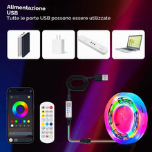 Carica l'immagine nel visualizzatore di Gallery, PSTAR RGBIC Striscia LED 4 Metri, con Controllo APP e Telecomando RF 2.4G di Aggiornamento, 30LED/m, Sincronizzazione Mu
