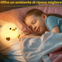 Carica l'immagine nel visualizzatore di Gallery, Luce Notturna Bambini Lampada Paperella Led Lampada Notturna Ricaricabile