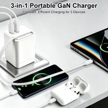 Carica l'immagine nel visualizzatore di Gallery, Caricabatterie USB C 80W con cavo retrattile, adattatore di alimentazione
