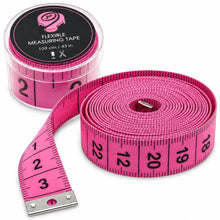 Carica l'immagine nel visualizzatore di Gallery, Metro a nastro 2 in 1 cm + INCH metro da sarto 150 cm in scatola (150 cm rosa)