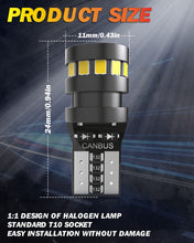 Carica l'immagine nel visualizzatore di Gallery, OUSHI W5W T10 Lampadina LED, Canbus Sensa Errore 194 168 2825 501 12V Lampadine Di Ricambio Interni Auto Dome Map Door Luci Targa Di Cortesia, 6500K Xenon Bianca (Confezione Da 4)