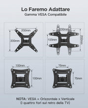 Carica l'immagine nel visualizzatore di Gallery, Supporto TV Parete, Staffa TV per LCD/LED da 13 a 42 pollici - Supporto TV Monitor Universale Orientare Inclinare Ruotar