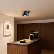 Carica l'immagine nel visualizzatore di Gallery, Calex Faretto da Soffitto LED, 3 Luci, Rotondo, GU10, Nero e Oro