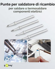 Carica l'immagine nel visualizzatore di Gallery, FixPoint - Kit di Punte per Saldatore Analogico, 4 Pezzi