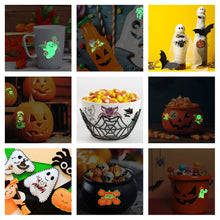 Carica l'immagine nel visualizzatore di Gallery, ACWOO Tatuaggi Temporanei per Bambini, 10 Fogli Luminosi Halloween Tatuaggi Set, Halloween Impermeabile Temporaneo Tattoos per Compleanno Regalo Festa di Halloween Cosplay Decorazioni