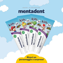 Carica l'immagine nel visualizzatore di Gallery, Mentadent Dentifricio Bambino 0-6 Anni, Gusto Frutta, 75ml, 1 pezzo