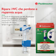 Carica l'immagine nel visualizzatore di Gallery, Galleggiante fluidmaster wc attacco laterale 3/8'' con adattatore universale