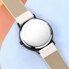 Carica l'immagine nel visualizzatore di Gallery, SHENGKE Orologio da donna minimalista Cinturino in pelle ultrasottile Orologio da donna al quarzo moda impermeabile