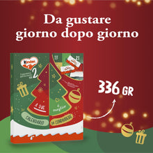 Carica l&#39;immagine nel visualizzatore di Gallery, Kinder per Due da Condividere - Calendario Avvento 2025, 48 Cioccolatini e Snack Assortiti Kinder, Idea Regalo, Confezione da 336 gr