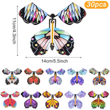 Carica l'immagine nel visualizzatore di Gallery, 30 Giocattoli magici a Farfalla, Biglietto a Forma di Farfalla, Magic Flying Butterfly Card Wind up Butterfly Bambini Re
