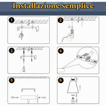 Carica l'immagine nel visualizzatore di Gallery, Lampada a Sospensione Moderna Bianco,Portalampada E27 Con Cavo