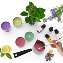 Carica l'immagine nel visualizzatore di Gallery, Kit per Fabbricazione Candele,Kit Candele fai da te,Aromaterapia Per La Creazione di Candele,Cera di soia,Creazione di C
