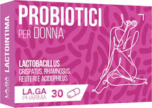 Carica l'immagine nel visualizzatore di Gallery, Probiotici Donna per la Flora Batterica Vaginale, anche in caso di Candida. Alto Dosaggio di Probiotici Vaginali: Lactobacillus Reuteri, Rhamnosus gg, Crispatus e Saccharomyces Boulardii. 30 Capsule