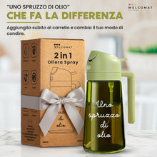 Carica l'immagine nel visualizzatore di Gallery, WELCOMAT Oliera Spray - 470 ml - Spruzzino Olio Per Friggitrice ad Aria, 2 in 1, Spray Nebulizzatore, Spruzzatore, Dosat