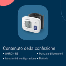 Carica l'immagine nel visualizzatore di Gallery, OMRON RS1 Misuratore di Pressione Arteriosa da Polso clinicamente validato