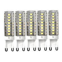 Carica l'immagine nel visualizzatore di Gallery, JANDEI - Confezione da 5 lampadine LED G9, potenza 4,8 W, 720 lumen, 220 V CA, (equivalenti a 30W alogene), luce bianca 