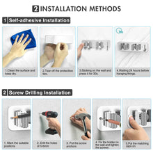 Carica l'immagine nel visualizzatore di Gallery, HOMEASY Porta Scope Parete 2 Pezzi, Acciaio Inox, Argento