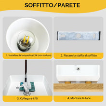 Carica l'immagine nel visualizzatore di Gallery, Faretto da soffitto a 2 luci, orientabile a 350°, vintage, lampada da soffitto a LED, attacco E14, attacco industriale c