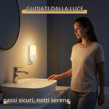 Carica l'immagine nel visualizzatore di Gallery, [1 Pezzi] Luce Notturna con Sensore Crepuscolare, 5 Livelli di Luminosità Regolabili, ON/OFF/AUTO Modalità, 3000K Bianco