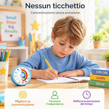 Carica l'immagine nel visualizzatore di Gallery, Timer Visivo Bambini 60 Minuti, Conto Alla Rovescia Silenzioso Blu
